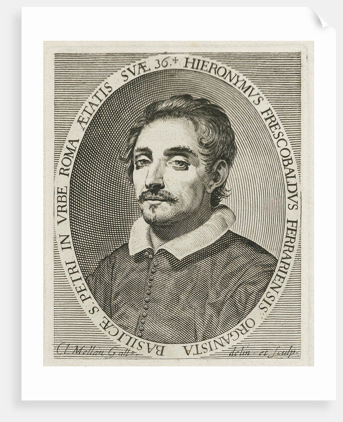 Portrait of the composer Girolamo Frescobaldi, 1634 by Claude Mellan