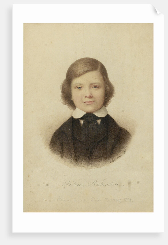 Anton Rubinstein, at the age of 12 years, 1841 by Geoffroy-Alphonse Chocarne
