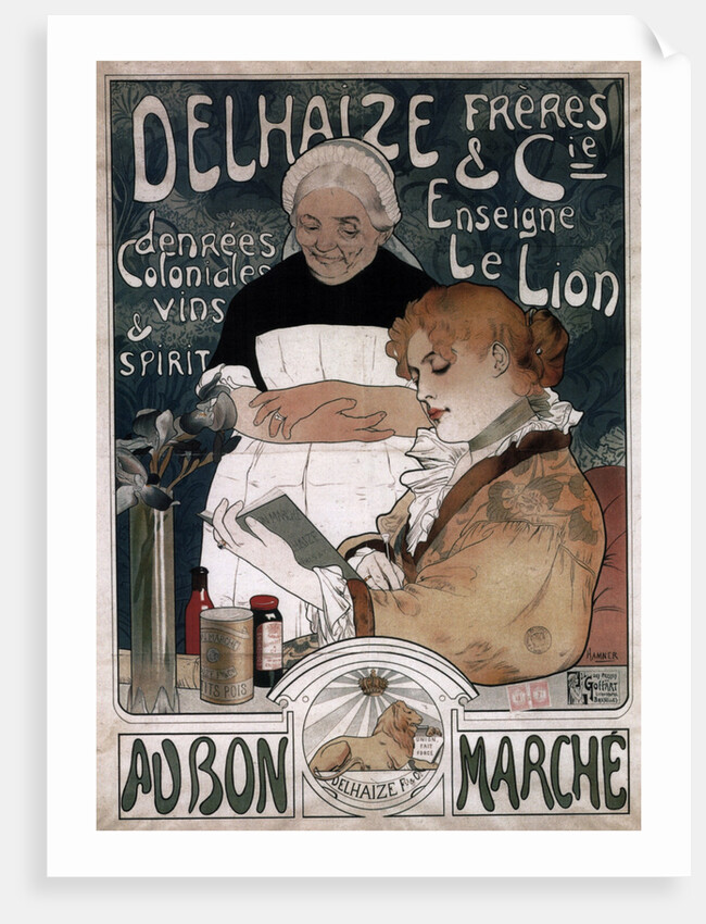 Advertising Poster for the Delhaize Frères & Cie Biscuits, 1900 by Herman Richir
