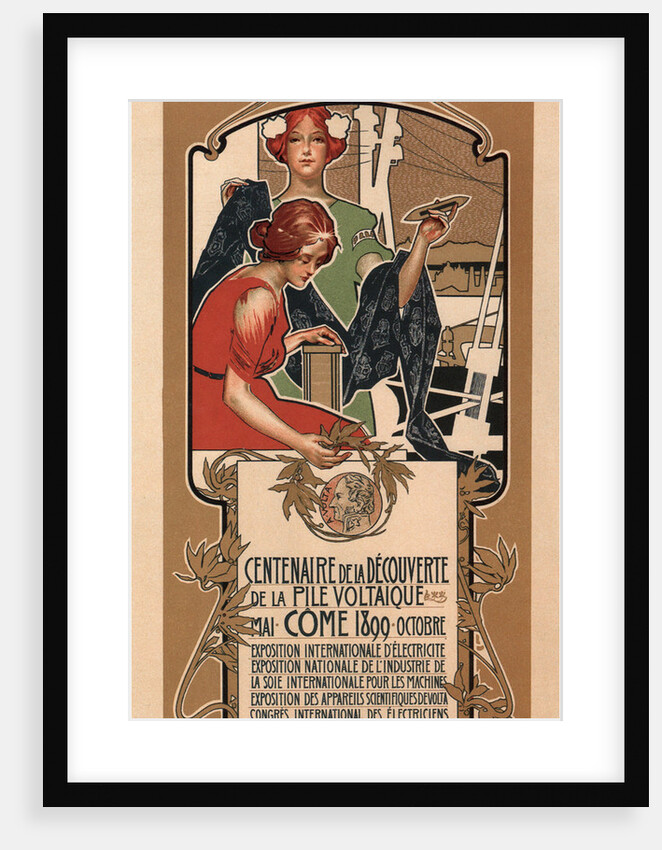 The 100th Anniversary of Voltas Discovery of the Electric Battery, 1898 by Adolfo Hohenstein