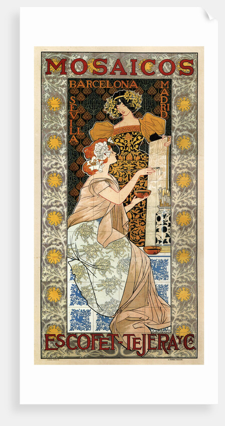 Mosaicos Escofet-Tejera (Advertising Poster), 1900 by Alejandro de Riquer Inglada