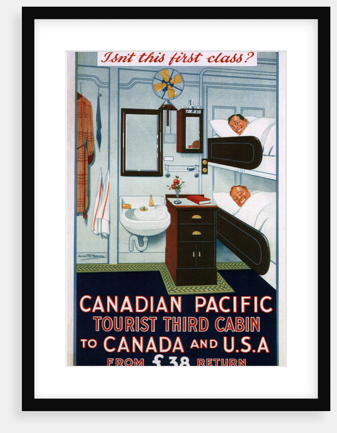 Canadian Pacific Tourist Third Cabin, 1925 by Alick Ritchie