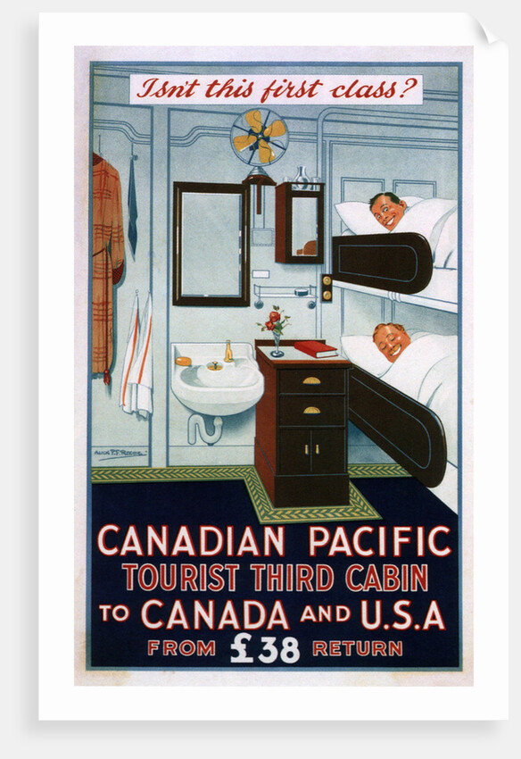 Canadian Pacific Tourist Third Cabin, 1925 by Alick Ritchie