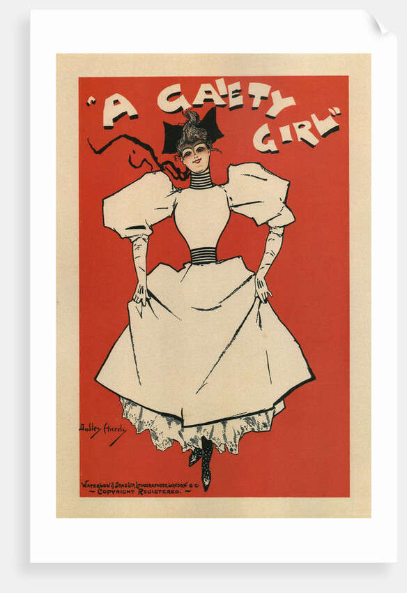 Poster for the musical comedy A Gaiety Girl by Sidney Jones, 1895 by Dudley Hardy