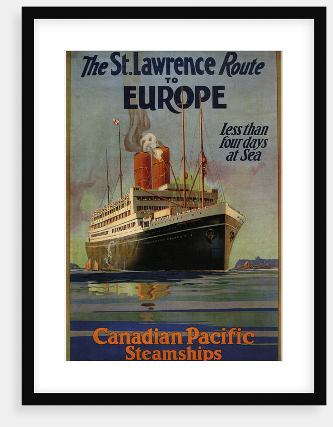 Canadian Pacific St. Lawrence Route To Europe, 1925 by William Dudley Burnett Ward the Younger