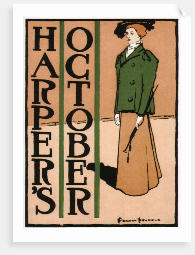 Harpers October, 1895 by Edward Penfield