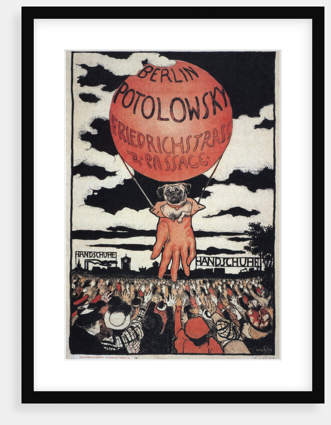 Poster for the Potolowsky Glove Manufacturer, 1897 by Emil Orlik