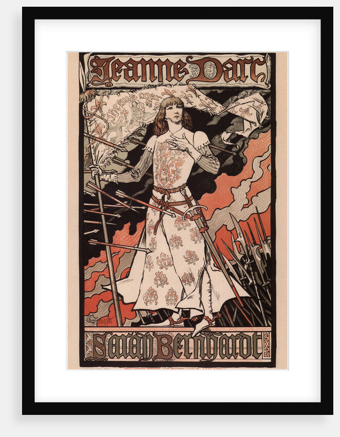 Sarah Bernhardt as Joan of Arc, 1893 by Eugène Grasset