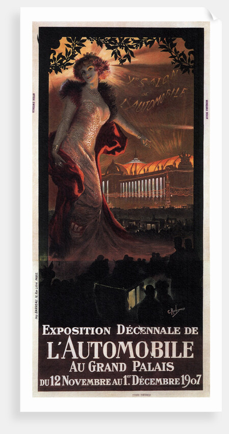Exposition décennale de lAutomobile au Grand Palais, 1907 by Georges Antoine Rochegrosse