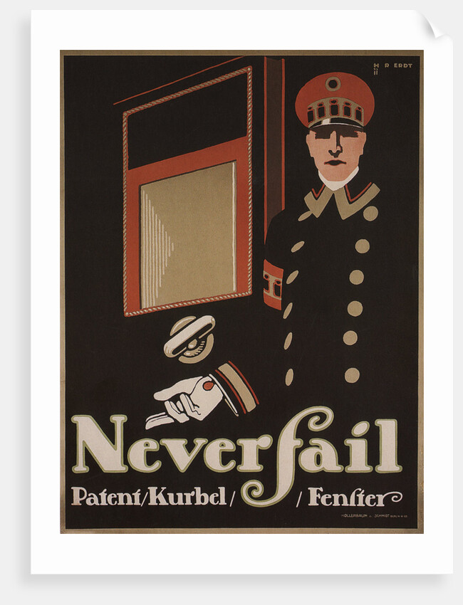 Never fail windows, 1911 by Hans Rudi Erdt