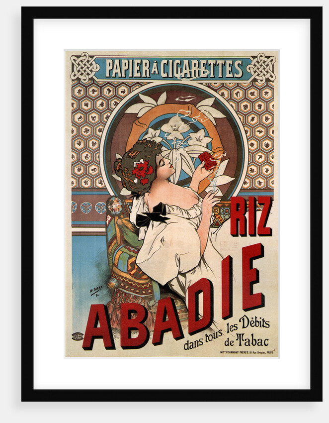 Advertising Poster for the tissue paper Abadie, 1898 by Henri Gray