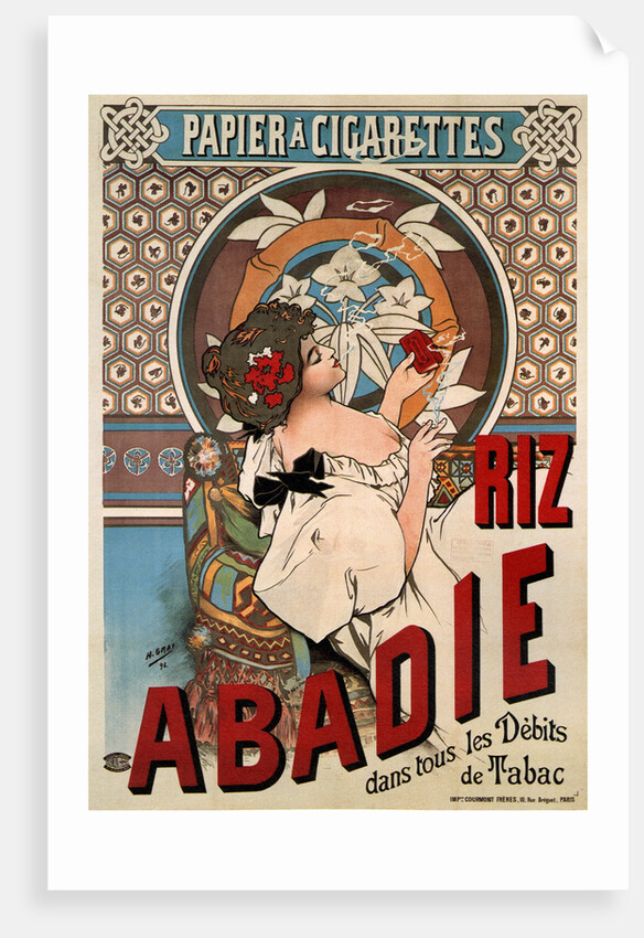 Advertising Poster for the tissue paper Abadie, 1898 by Henri Gray