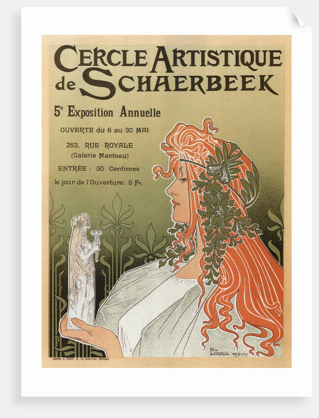 Artistic Club of Schaerbeek, 5th annual show, 1897 by Henri Privat-Livemont