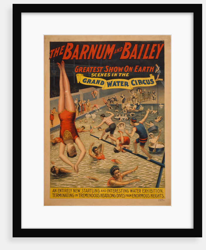 The Barnum & Bailey greatest show on earth. Scenes in the grand water circus, c. 1895 by The Strobridge Lithographing Company