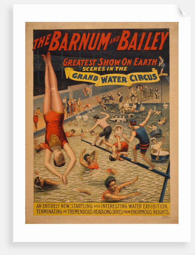 The Barnum & Bailey greatest show on earth. Scenes in the grand water circus, c. 1895 by The Strobridge Lithographing Company