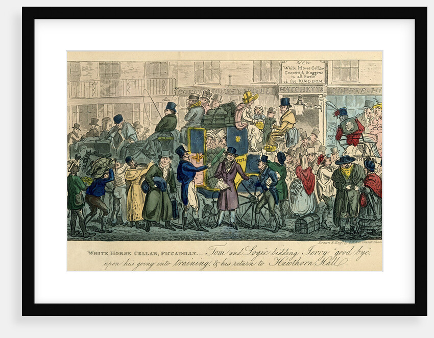 White Horse Cellar, Piccadilly by Isaac Robert Cruikshank