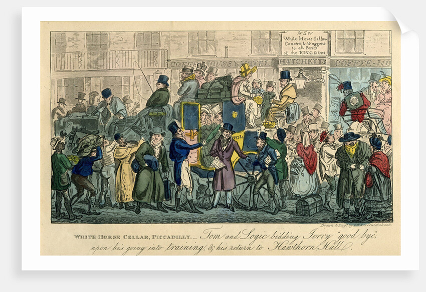 White Horse Cellar, Piccadilly by Isaac Robert Cruikshank