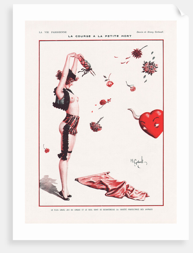 La course à la petite mort. La Vie Parisienne Magazine Cover, 1922 by Henry Gerbault