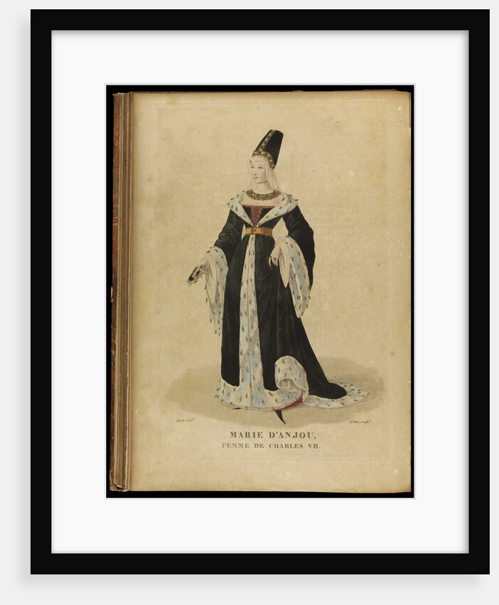 Marie of Anjou, Queen of France, Late 18th cent by Georges Jacques Gatine
