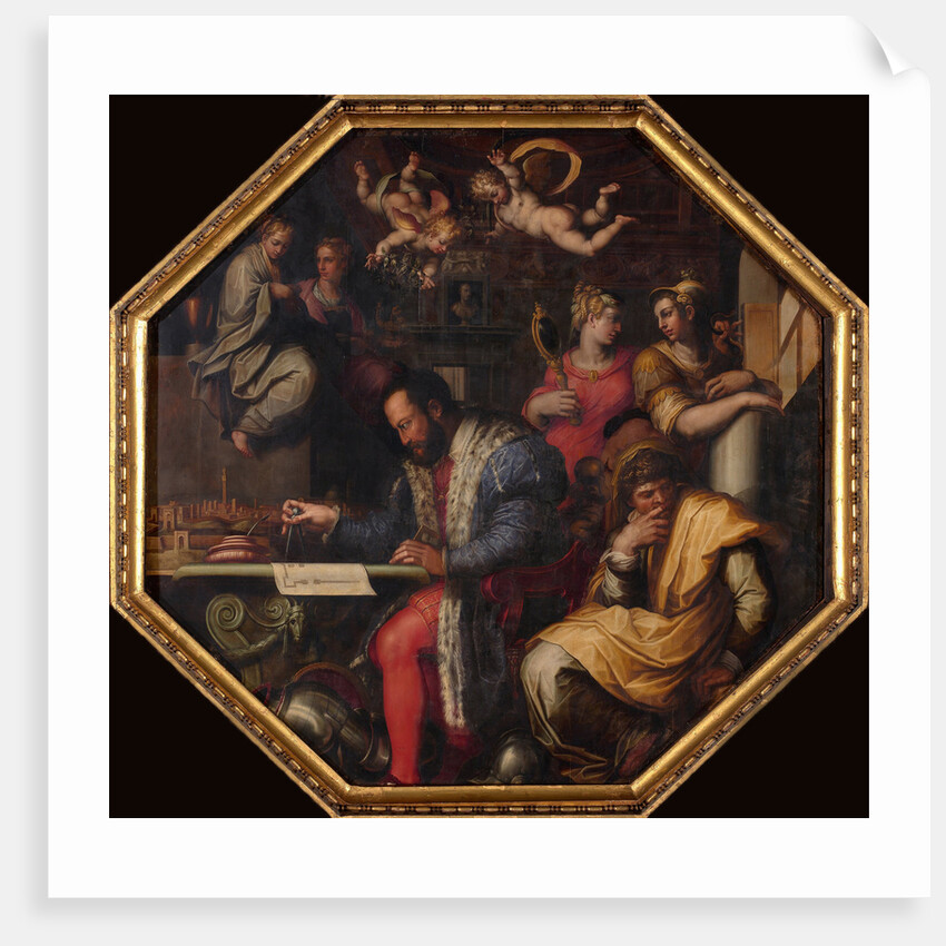 Cosimo studies the taking of Siena, 1563-1565 by Giorgio Vasari