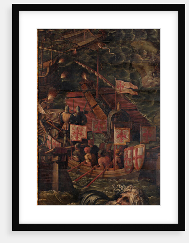 Sea battle between Florentines and Pisans, 1563-1565 by Giorgio Vasari