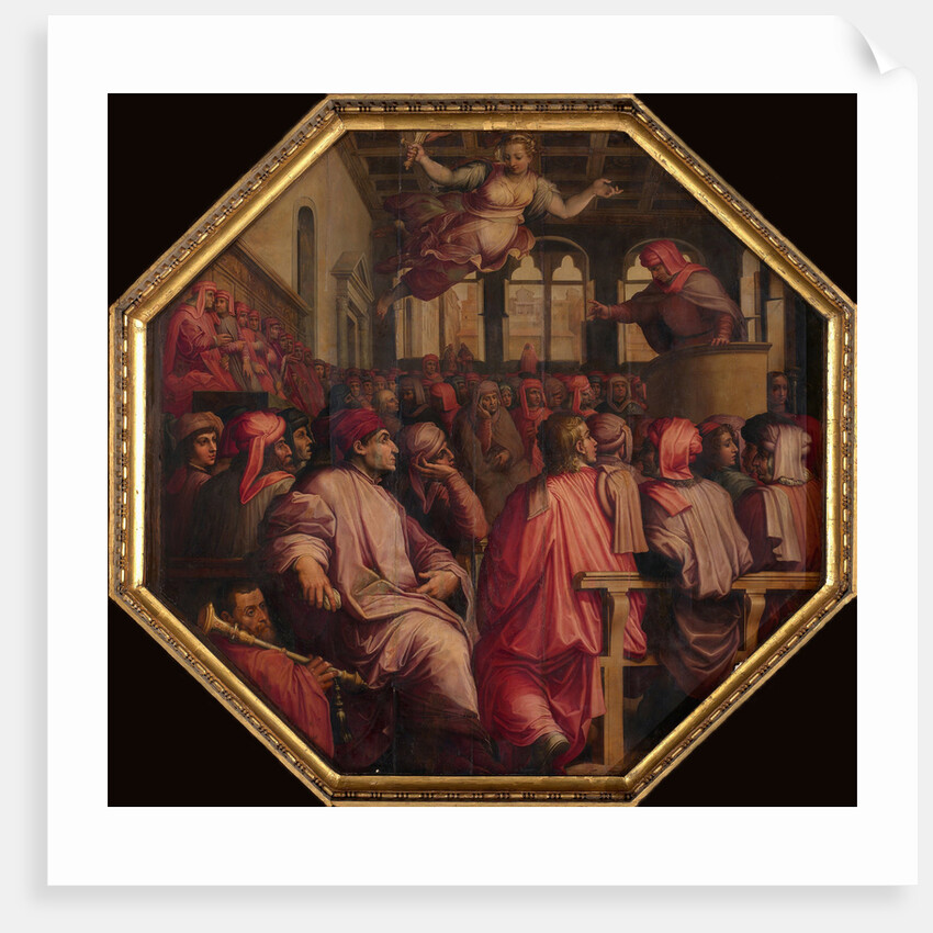 Speech by Antonio Giacomini for the war against Pisa in the Sala dei Duecento, 1563-1565 by Giorgio Vasari
