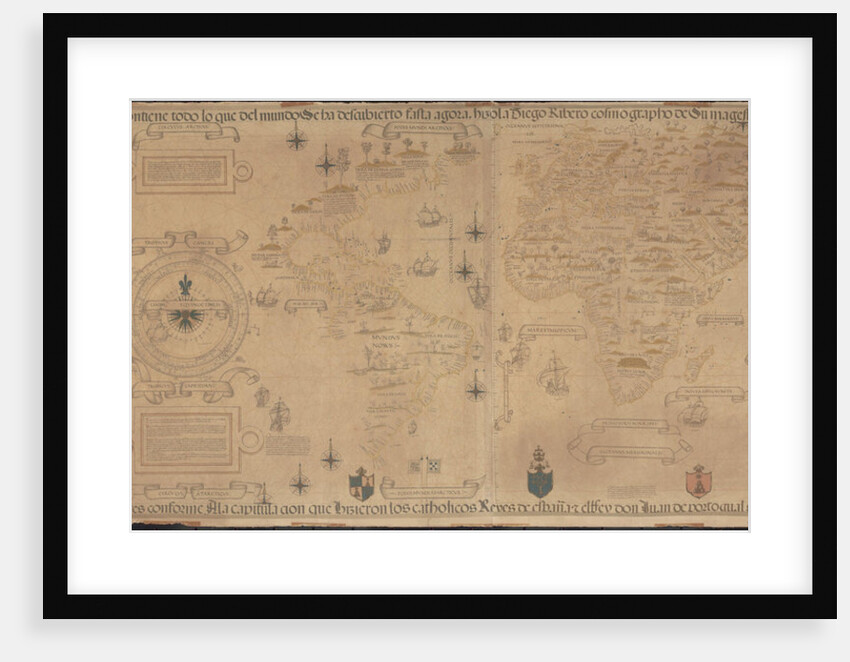 World Map (Propoganda), 1529 by Diogo Ribeiro