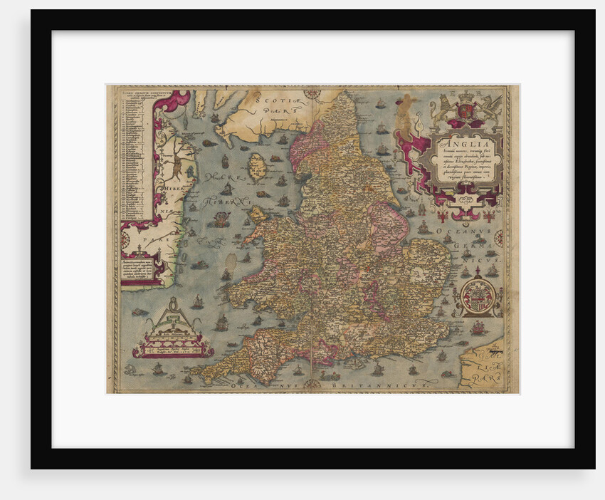 Anglia: England and Wales, 1579 by Christopher Saxton