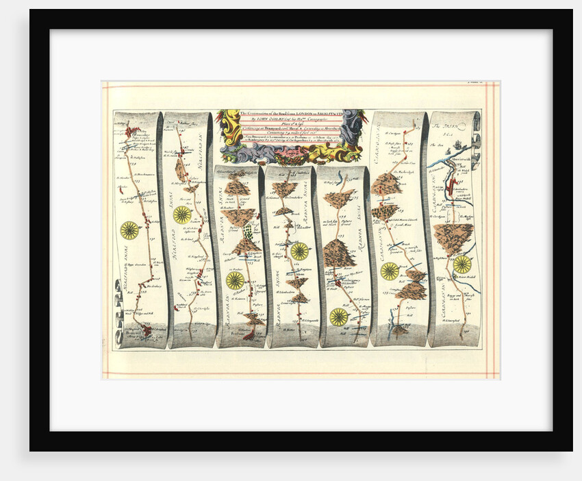 Britannia Atlas: The Continuation of the Road from London to Aberystwyth, 1675 by John Ogilby