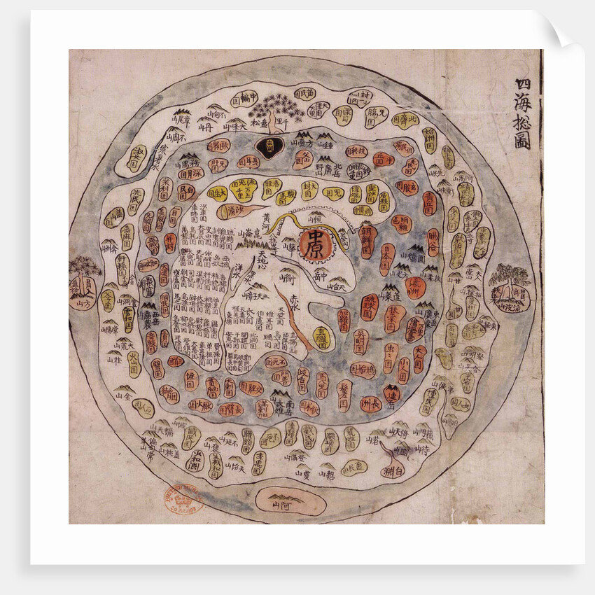 Chonhado (Map of All Under Heaven), Mid of the 18th cen by Anonymous master