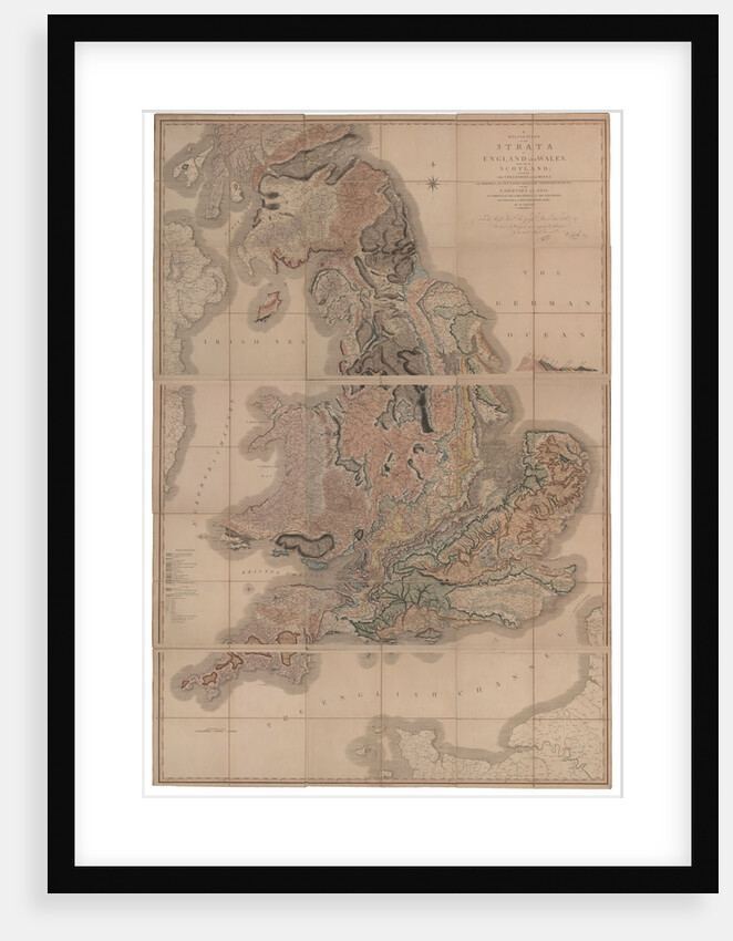 Delineation of the Strata of England and Wales with a Part of Scotland (The first geological map of by William Smith