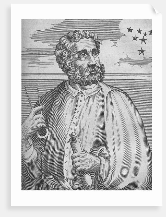 Portrait of Ferdinand Magellan. (From Isaac Bullart?s Academie des sciences et des arts), 1682 by Nicolas de Larmessin