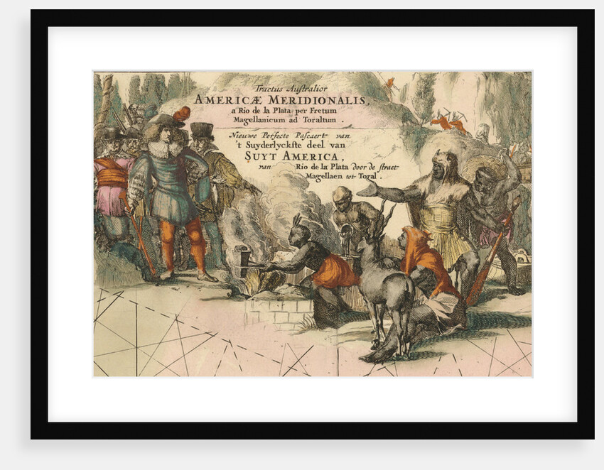 Tractus australior Americæ Meridionalis, a Rio de la Plata per Fretum Magellanicum ad Toraltum (deta by Frederik de Wit