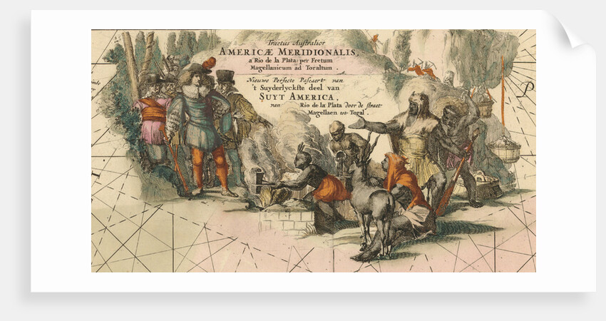 Tractus australior Americæ Meridionalis, a Rio de la Plata per Fretum Magellanicum ad Toraltum (deta by Frederik de Wit
