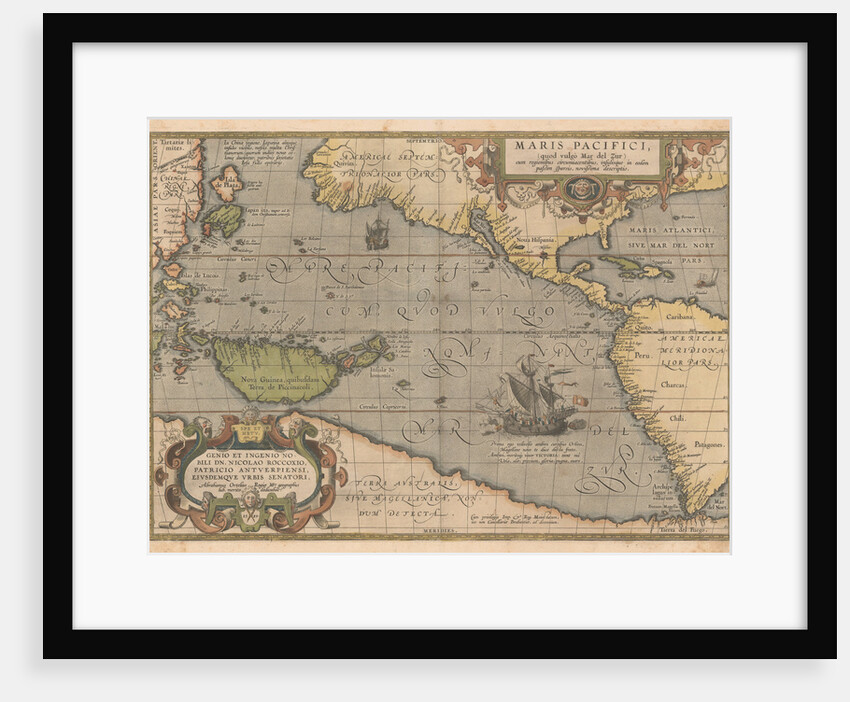 Maris Pacifici (From Theatrum orbis terrarum), 1595 by Abraham Ortelius