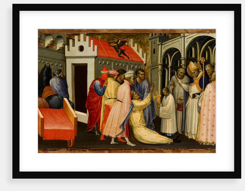 Saint Hugh of Lincoln Exorcises a Man Possessed by the Devil, 1404-1407 by Gherardo Starnina