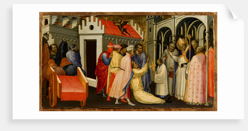 Saint Hugh of Lincoln Exorcises a Man Possessed by the Devil, 1404-1407 by Gherardo Starnina