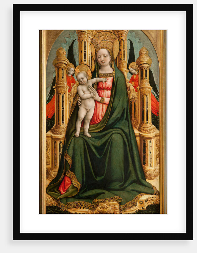 The Virgin and Child Enthroned and Two Angels, c. 1450 by Antonio Vivarini