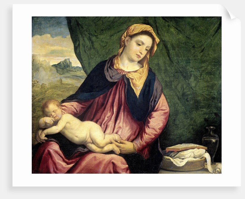 Madonna with Sleeping Child, Between 1540 and 1560 by Paris Bordone