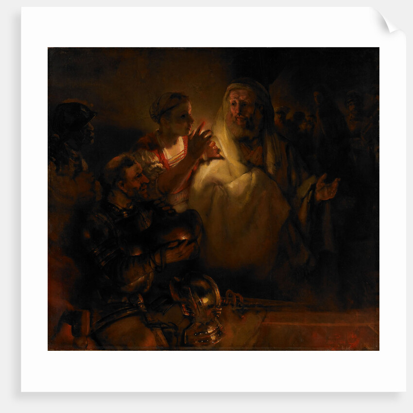 The Denial of Saint Peter, 1660 by Rembrandt van Rhijn