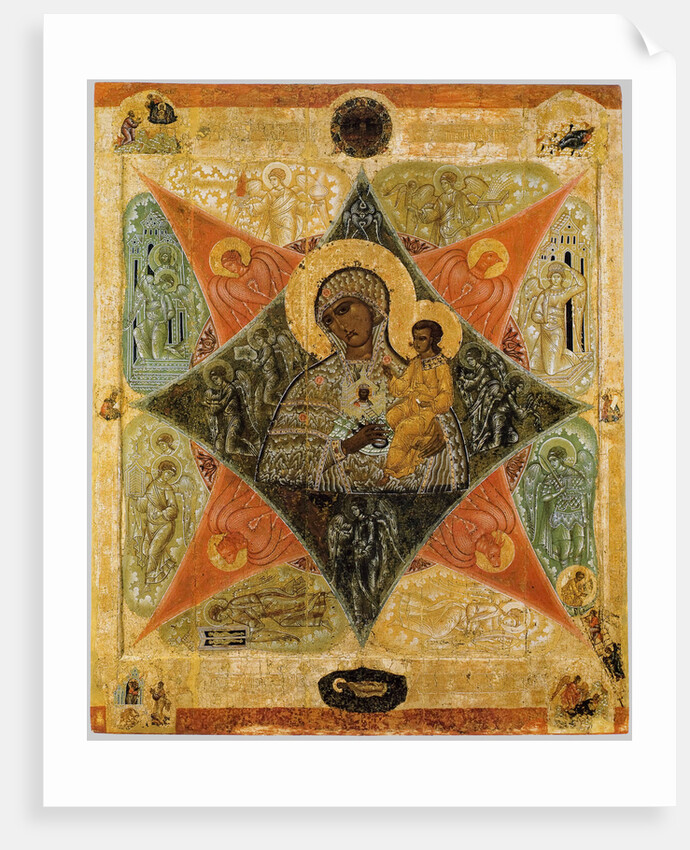 Mother of God of the Burning Bush, 16th century by Russian icon