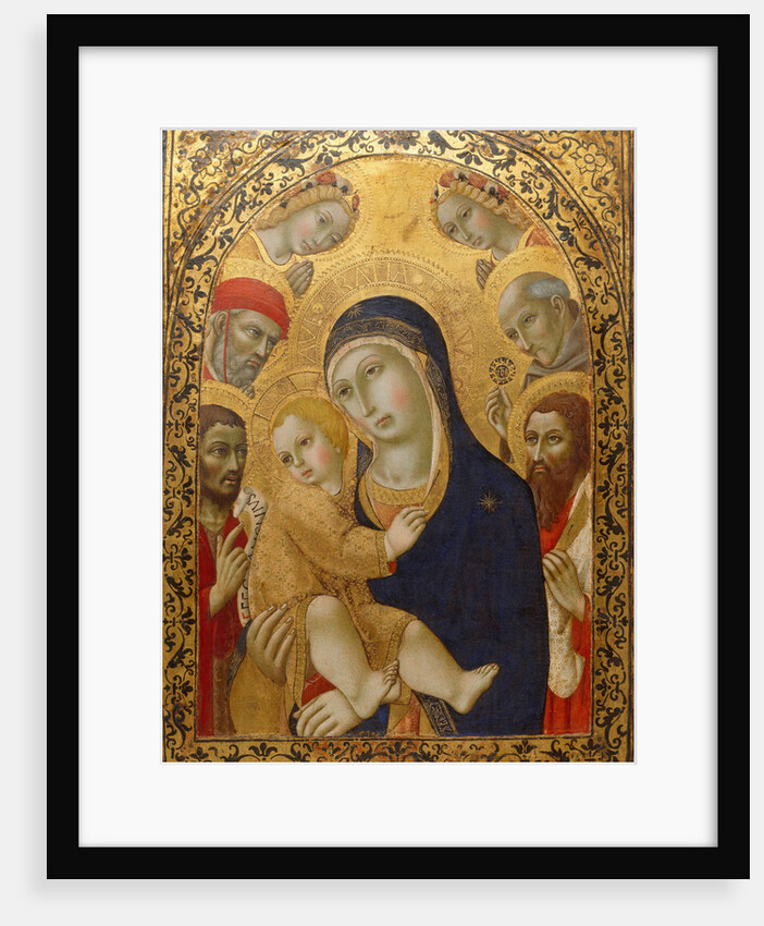 Madonna and Child with Saints Jerome, John the Baptist, Bernardino and Bartholomew, ca 1450-1475 by Sano di Pietro