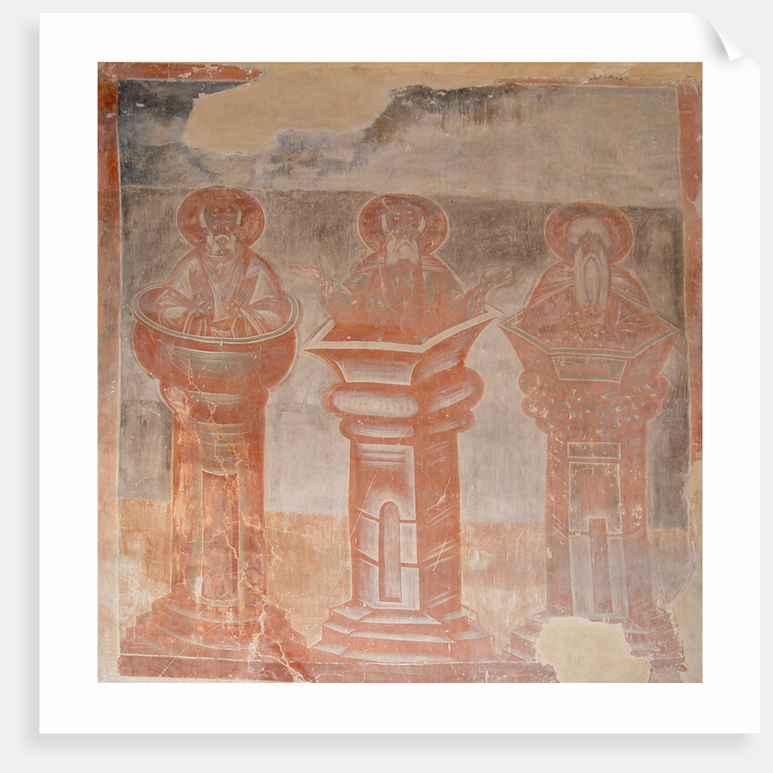 Saints Simeon Stylites the Elder, Simeon Stylites the Younger and Alypius the Stylite, 1378 by Theophanes the Greek
