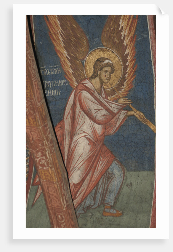 Angel with trumpet, ca 1350 by Anonymous