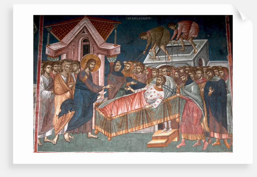 The Healing the paralytic at Capernaum, ca 1350 by Anonymous