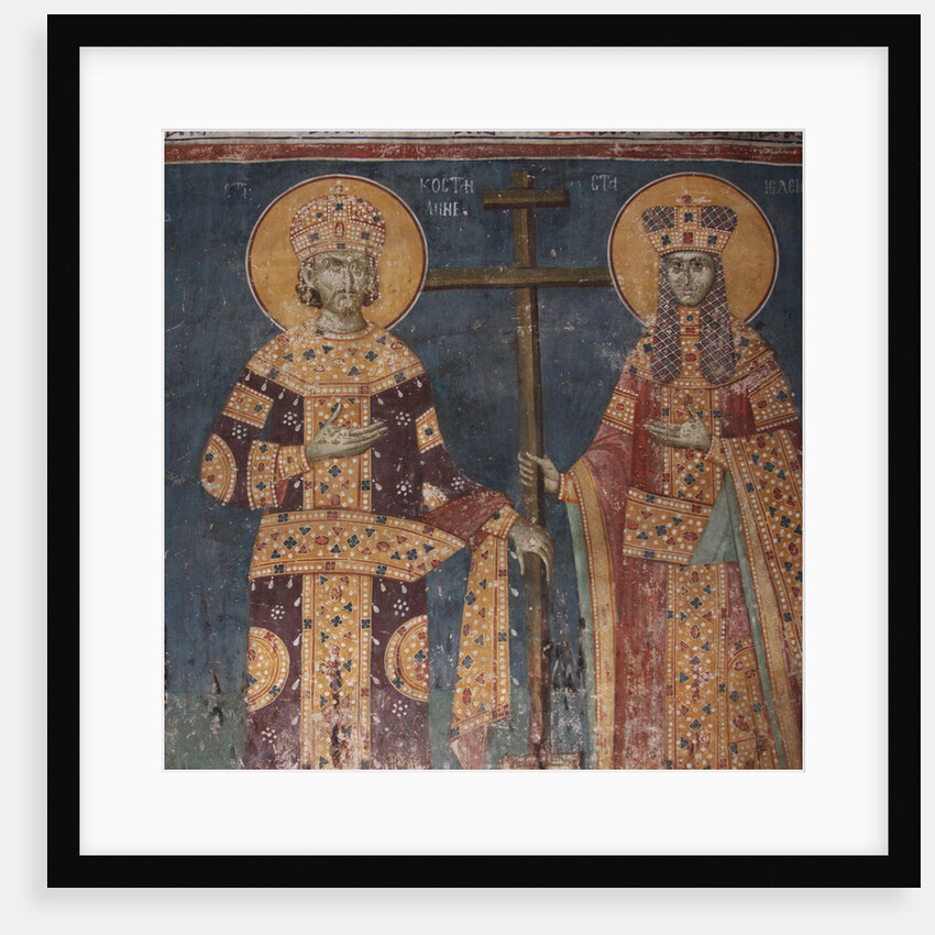Exaltation of the Cross. Saints Constantine the Great and Helena, 1321-1322 by Anonymous