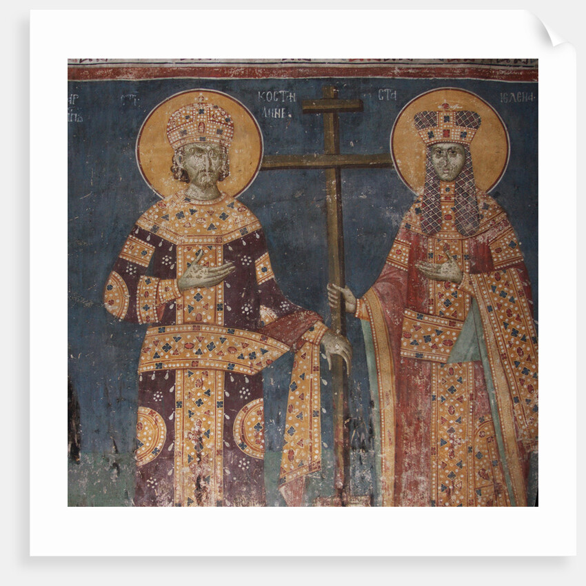 Exaltation of the Cross. Saints Constantine the Great and Helena, 1321-1322 by Anonymous