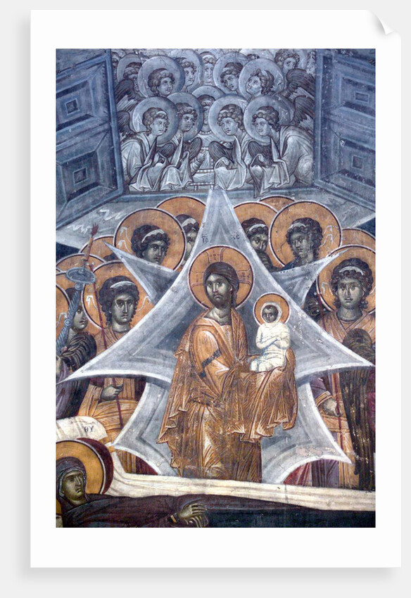 Christ with the soul of the Virgin at the Gates of Heaven, 1321-1322 by Anonymous