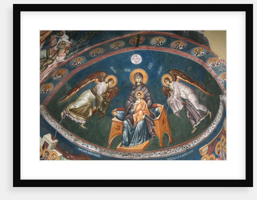 The Virgin Enthroned with Christ Emmanuel with Archangels Michael und Gabriel, 14th century by Anonymous