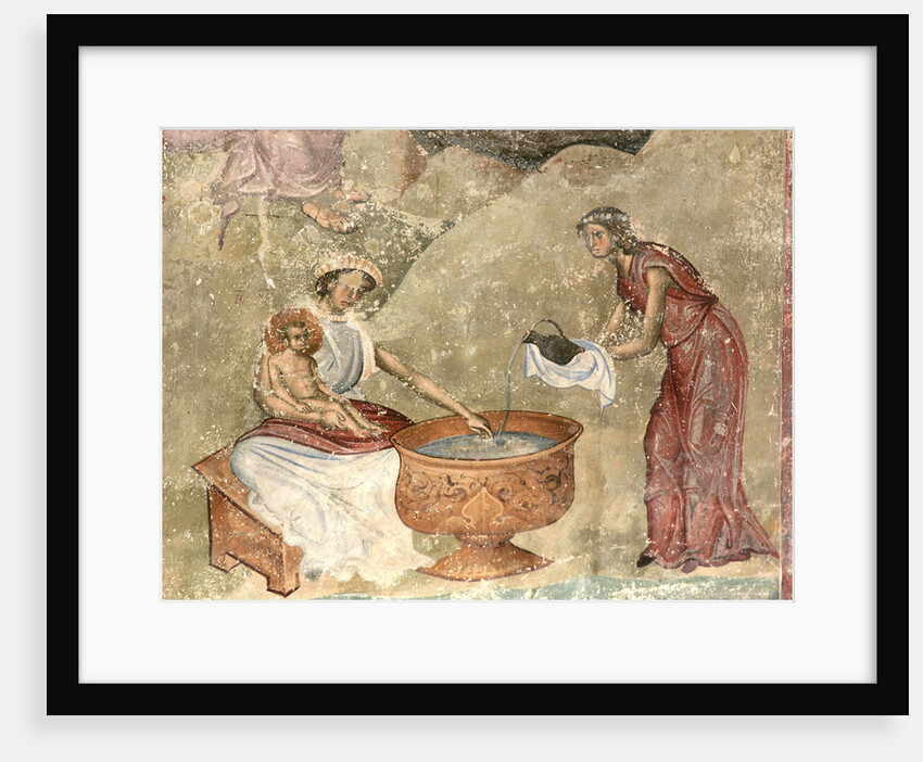 The washing of the child in the nativity scene, c. 1260-1270 by Anonymous